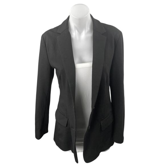 French Connection Women's Black Notch Collar Button Blazer Coat Jacket Size XXS` - Picture 1 of 4